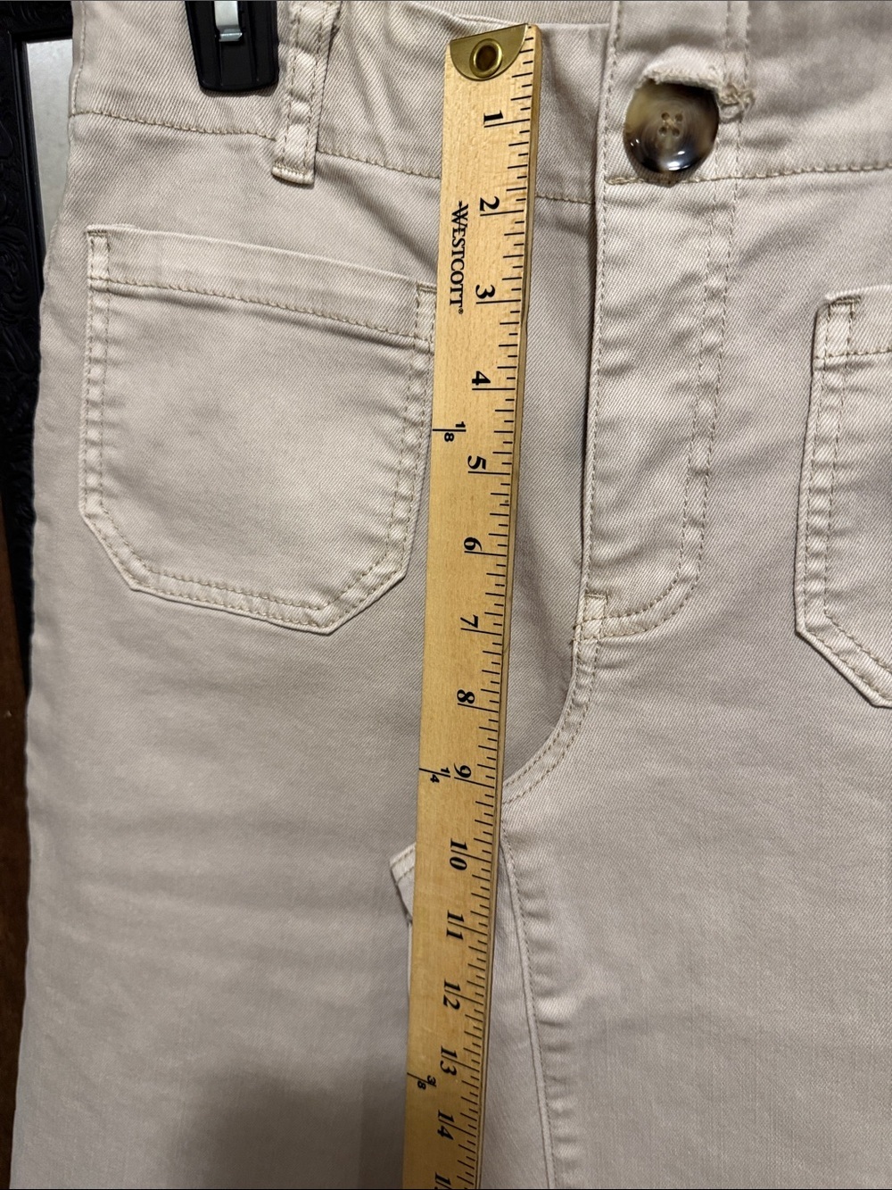 Nature by Westbound Women’s Beige Wide Leg Crop Pants Size 6 Stretch Casual - Picture 4 of 6